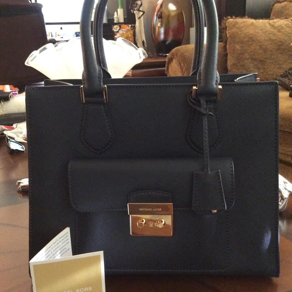 Bridgette Medium Saffiano Leather Tote